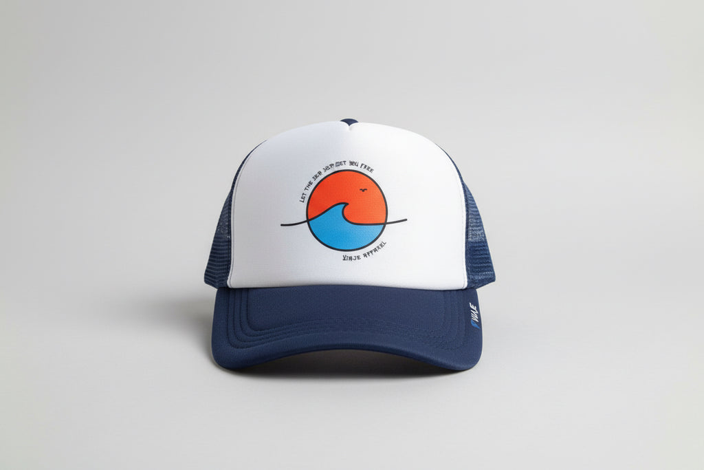 Jiyu trucker cap with foam front and breathable mesh back